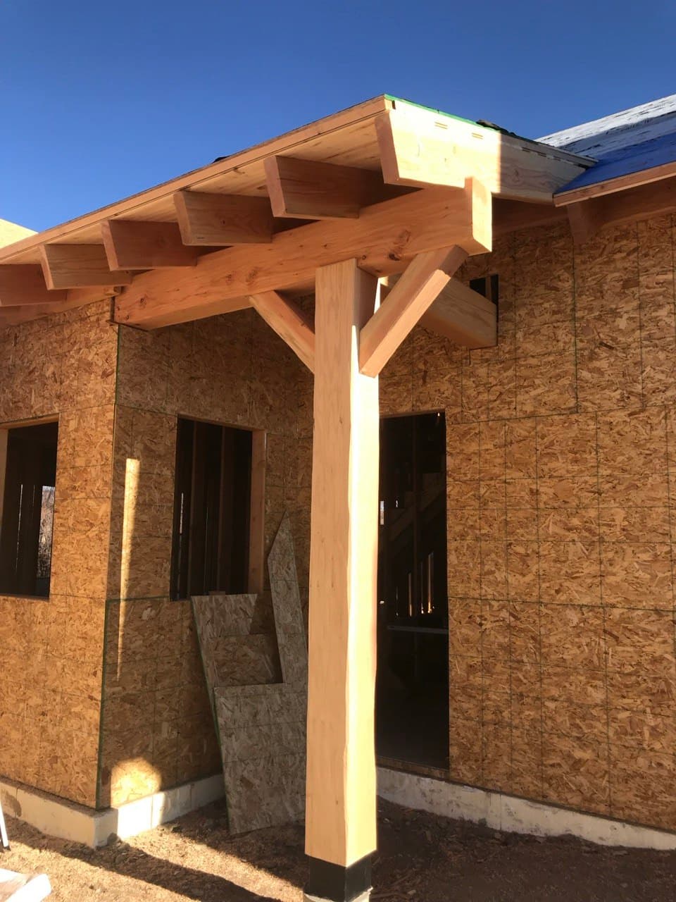 Timber Porch Beam Installation